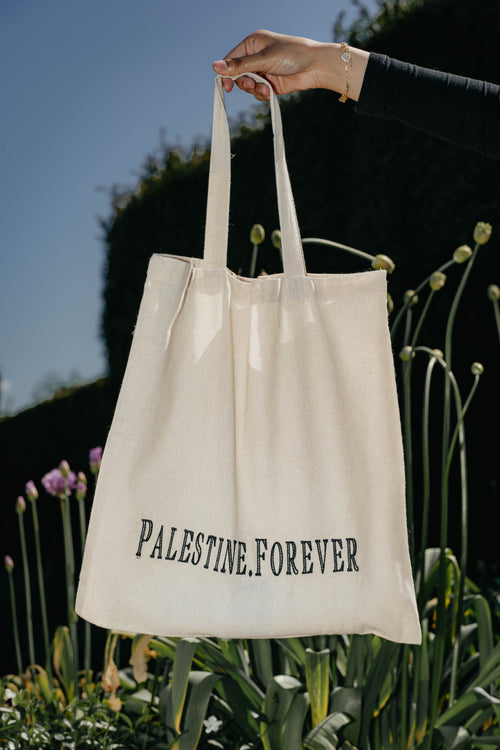 Palestine Forever Tote Bag in Beige