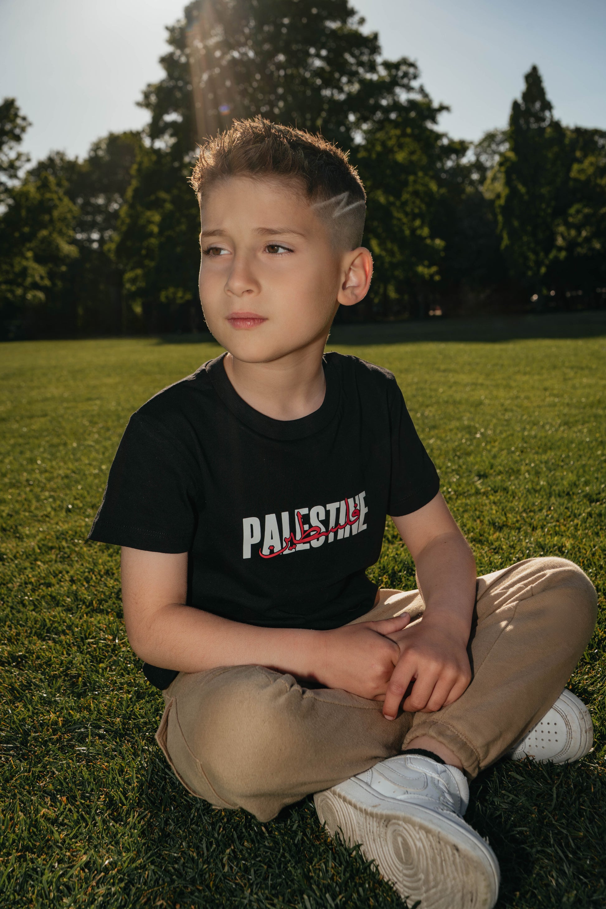 Palestine Kids T-shirt in Black